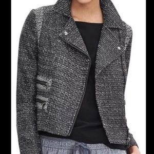 Banana Republic Tweed Moto Jacket